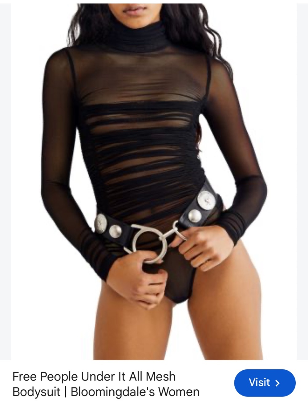 Mesh turtleneck body suit ‘under it all’